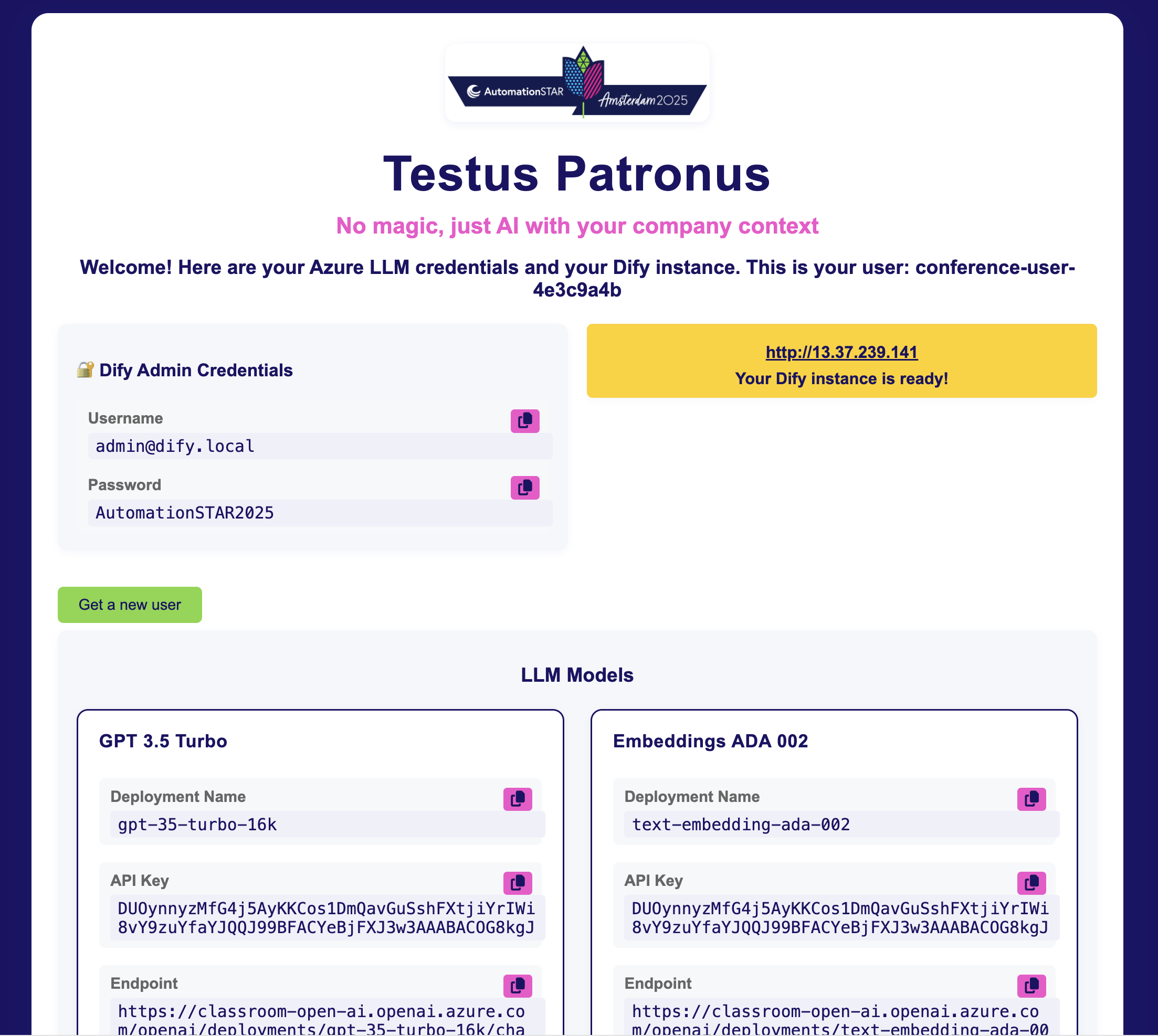 Dify Instance Portal